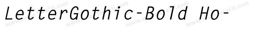 LetterGothic-Bold Ho字体转换